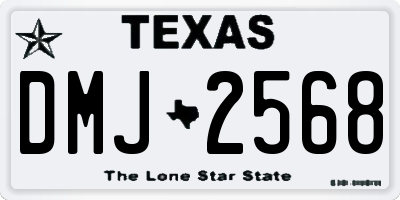 TX license plate DMJ2568