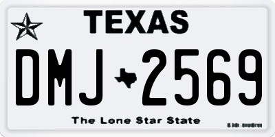 TX license plate DMJ2569