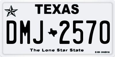 TX license plate DMJ2570