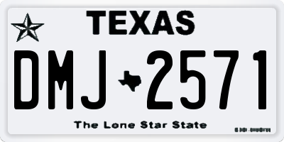 TX license plate DMJ2571