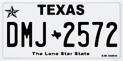 TX license plate DMJ2572