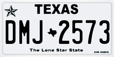 TX license plate DMJ2573