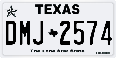 TX license plate DMJ2574