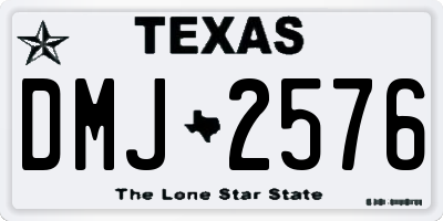 TX license plate DMJ2576