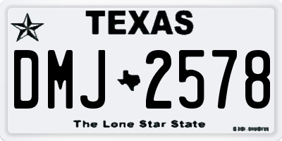 TX license plate DMJ2578