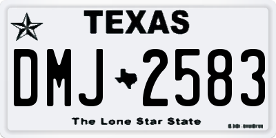 TX license plate DMJ2583