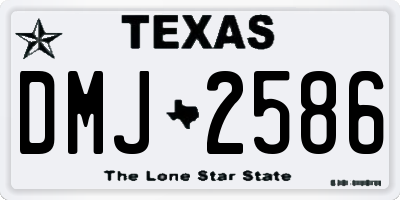 TX license plate DMJ2586