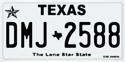 TX license plate DMJ2588
