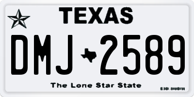 TX license plate DMJ2589