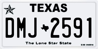TX license plate DMJ2591