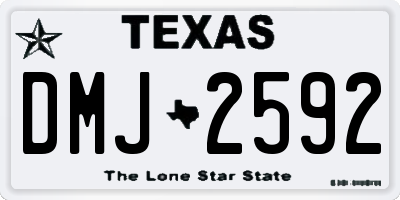 TX license plate DMJ2592
