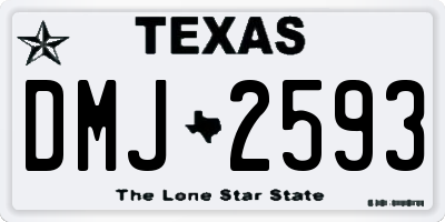 TX license plate DMJ2593