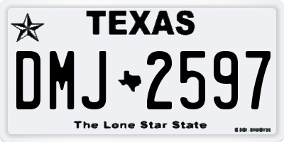 TX license plate DMJ2597