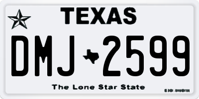 TX license plate DMJ2599