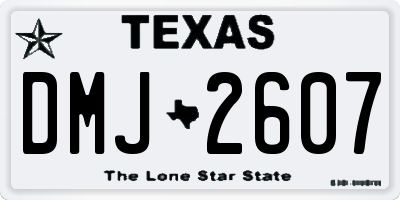 TX license plate DMJ2607