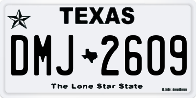 TX license plate DMJ2609