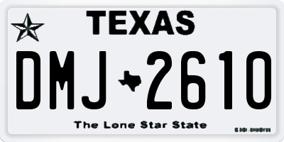 TX license plate DMJ2610
