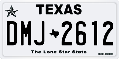 TX license plate DMJ2612