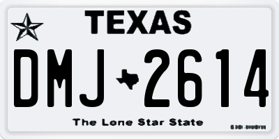 TX license plate DMJ2614