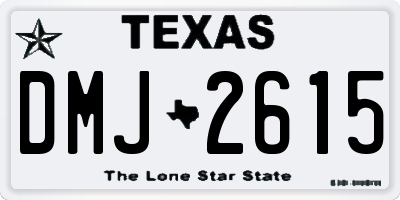 TX license plate DMJ2615