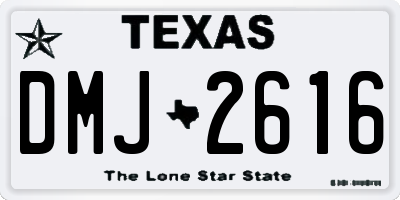 TX license plate DMJ2616