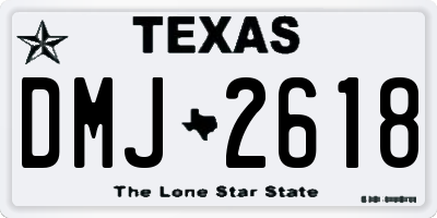 TX license plate DMJ2618