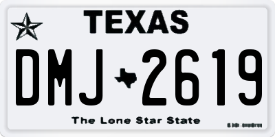 TX license plate DMJ2619