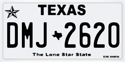 TX license plate DMJ2620