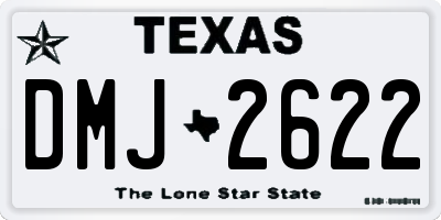 TX license plate DMJ2622