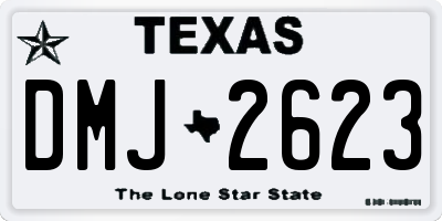 TX license plate DMJ2623