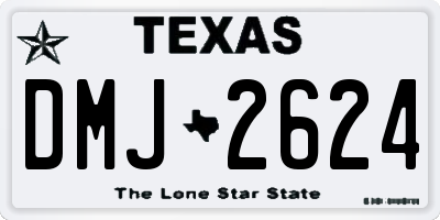 TX license plate DMJ2624