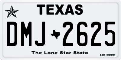 TX license plate DMJ2625