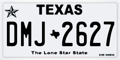 TX license plate DMJ2627
