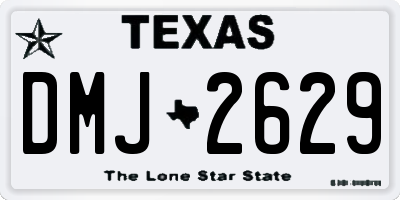 TX license plate DMJ2629