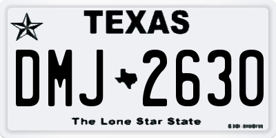 TX license plate DMJ2630
