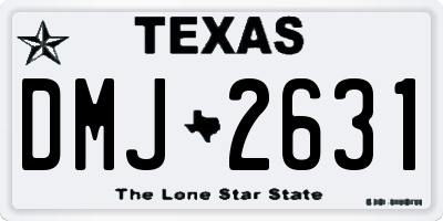 TX license plate DMJ2631