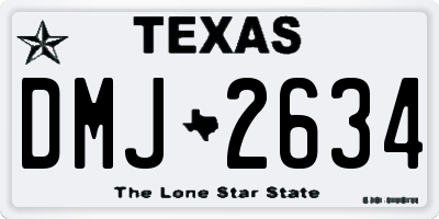 TX license plate DMJ2634