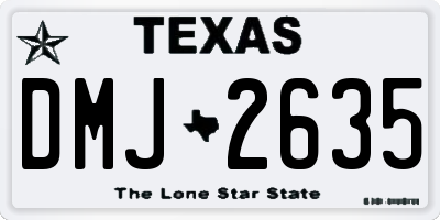 TX license plate DMJ2635
