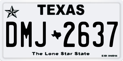 TX license plate DMJ2637