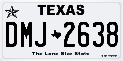 TX license plate DMJ2638