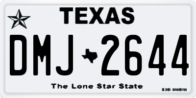 TX license plate DMJ2644