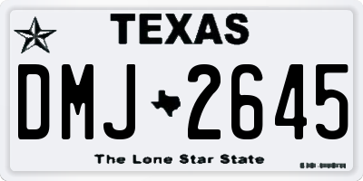TX license plate DMJ2645
