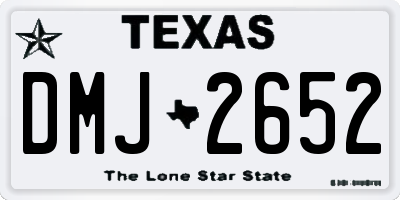 TX license plate DMJ2652