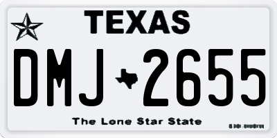 TX license plate DMJ2655