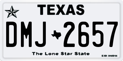TX license plate DMJ2657