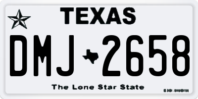 TX license plate DMJ2658