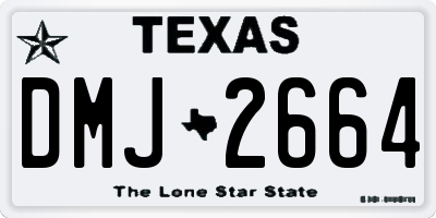 TX license plate DMJ2664
