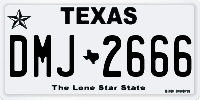 TX license plate DMJ2666