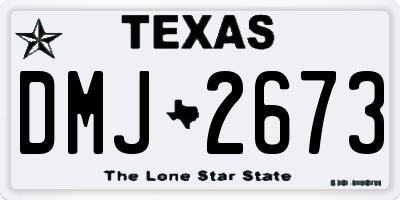 TX license plate DMJ2673