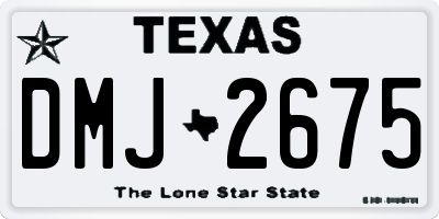 TX license plate DMJ2675